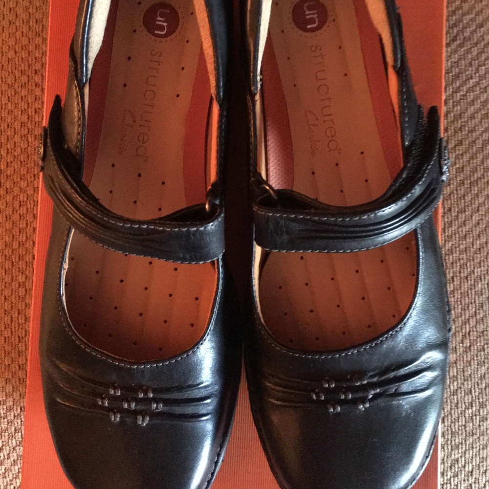 Clarks black Mary Jane shoes